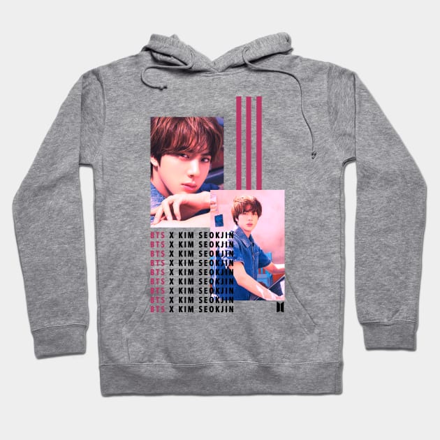 Kpop Designs Jin BTS Hoodie by Design Kpop Aesthetic Store